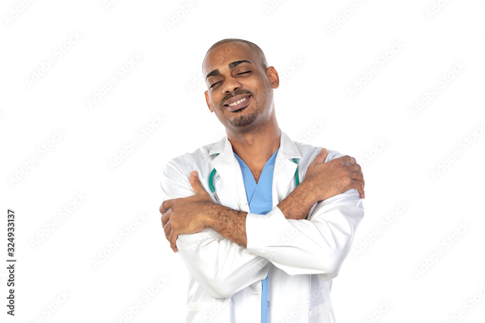 African doctor isolated African doctor isolated