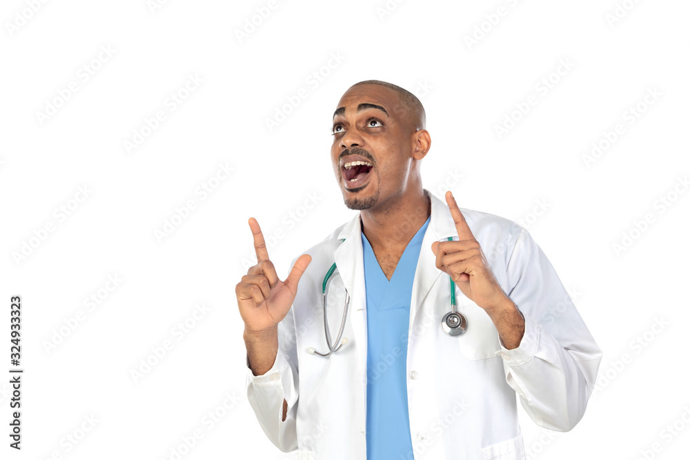 African doctor isolated African doctor isolated
