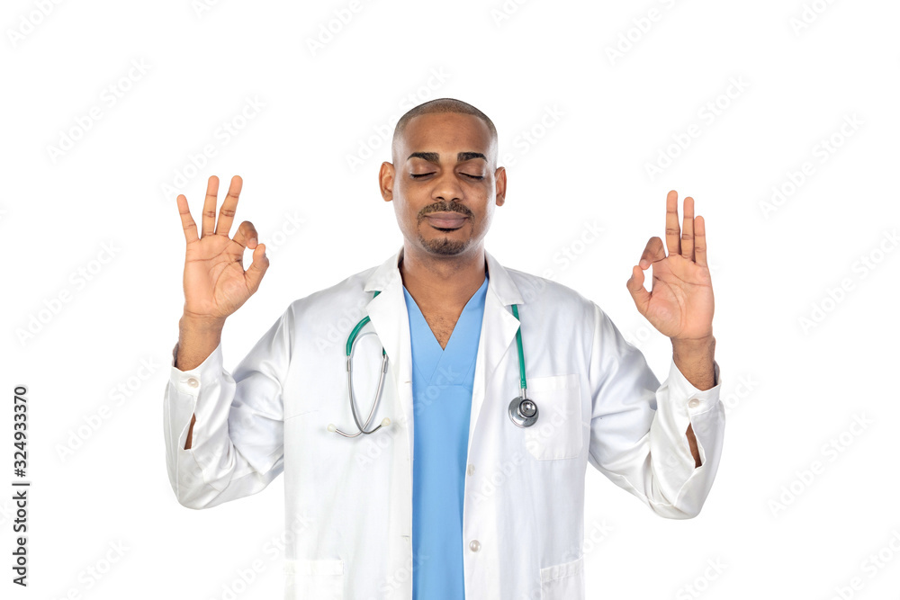 African doctor isolated African doctor isolated