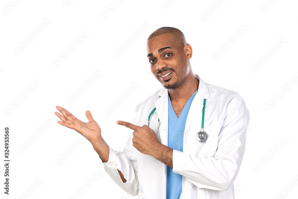 African doctor isolated African doctor isolated