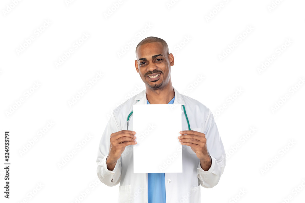 African doctor isolated African doctor isolated