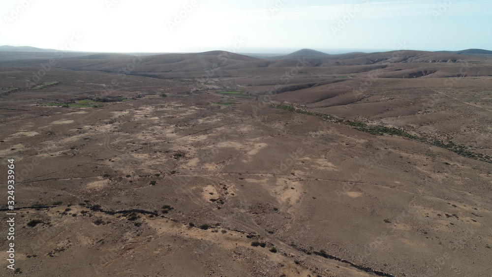 Contrast of colors in desert land