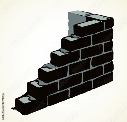 Brick wall. Vector drawing pattern