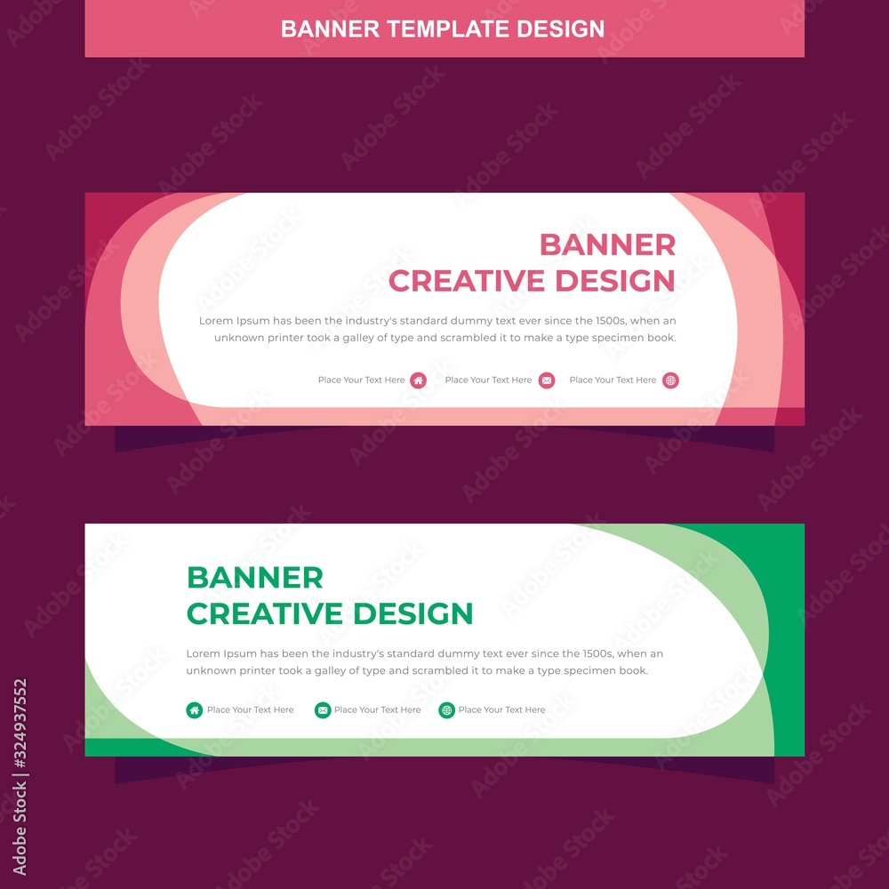 Banner Vector Template Background Modern Web Design Horizontal Banner Vector Template Background Modern Web Design Horizontal
