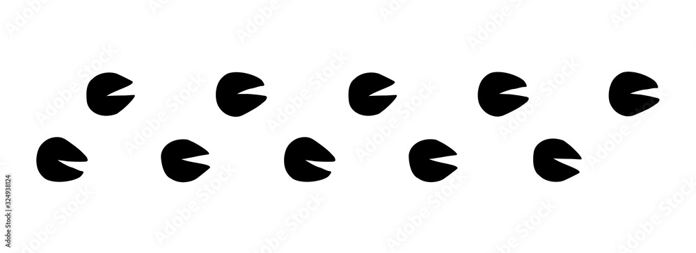 Traces of hooves. Vector drawing Traces of hooves. Vector drawing