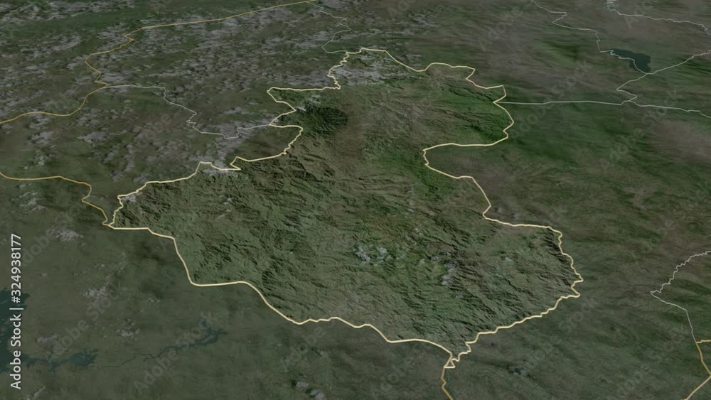 Lempira, department with its capital, zoomed and extruded on the satellite map of Honduras in the conformal Stereographic projection. Animation 3D Lempira, department with its capital, zoomed and extruded on the satellite map of Honduras in the conformal Stereographic projection. Animation 3D