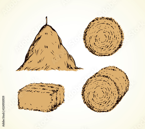 Haystack. Vector drawing