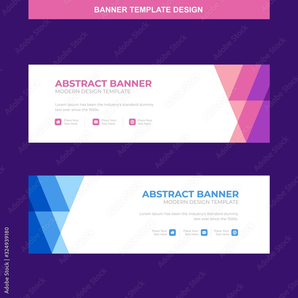 Banner Vector Template Background Modern Web Design Horizontal