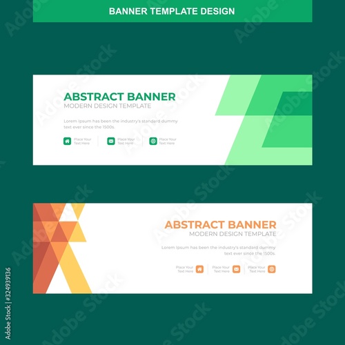 Banner Vector Template Background Modern Web Design Horizontal