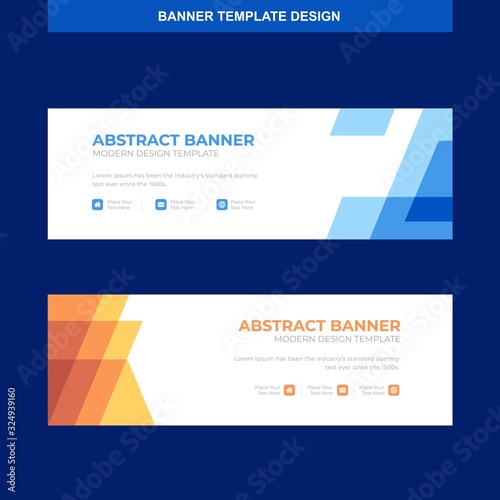 Banner Vector Template Background Modern Web Design Horizontal