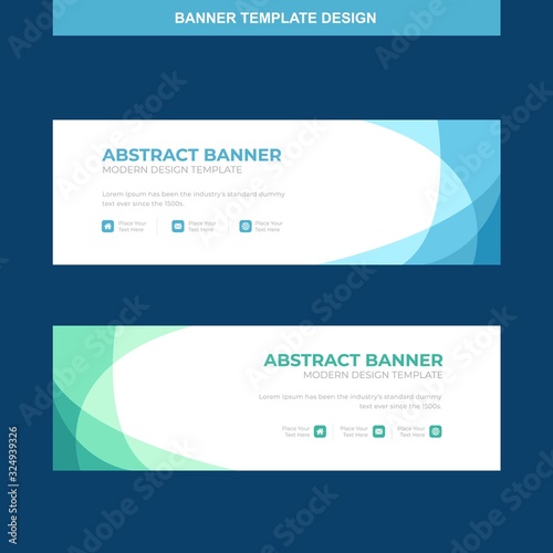 Banner Vector Template Background Modern Web Design Horizontal