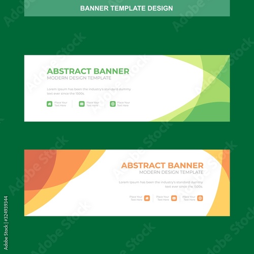 Banner Vector Template Background Modern Web Design Horizontal