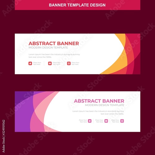 Banner Vector Template Background Modern Web Design Horizontal