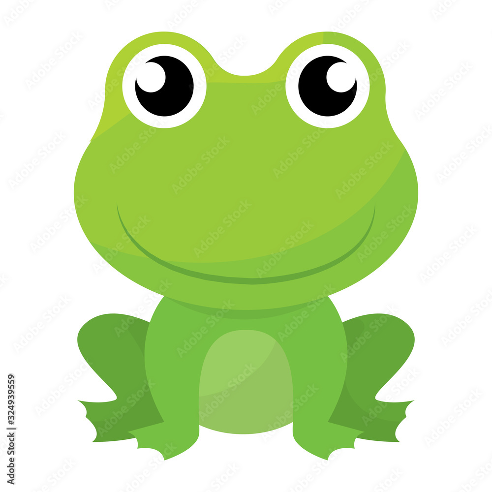 Isolated cute frog Isolated cute frog