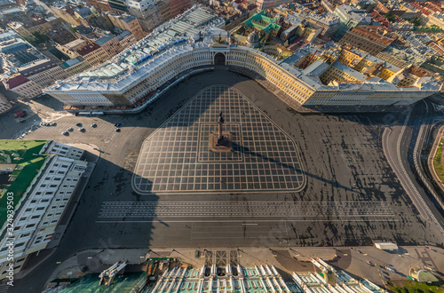 Aerial view of the Palace Square, St. Petersburg, Russia photo