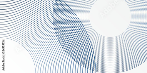 blue background with white circle rings in faded distressed vintage grunge texture design, old geometric pattern paper