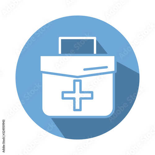 medicine drug kit block style icon