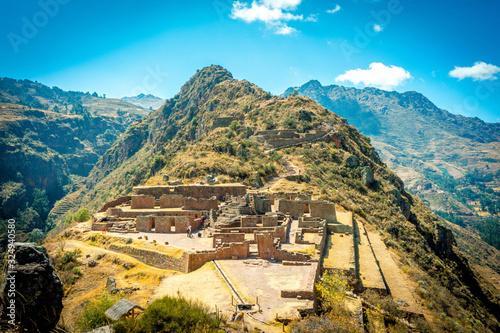 Old Pisac ruins in Peru