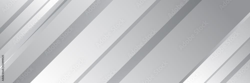 Technology banner design with white and grey arrows. Abstract geometric vector background for wide banner. Technology banner design with white and grey arrows. Abstract geometric vector background for wide banner.