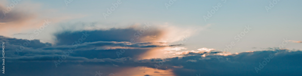 Frowning clouds in the evening sky