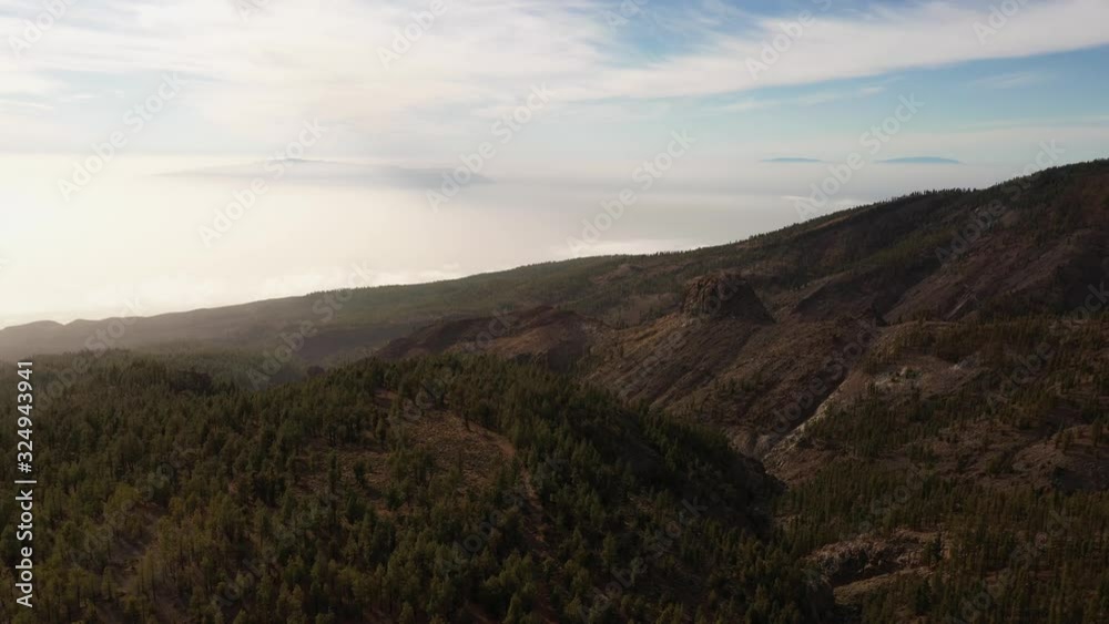 high in the mountains.aerial view canary's islands high in the mountains.aerial view canary's islands
