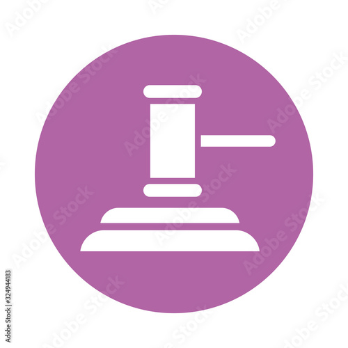 justice hammer device isolated icon