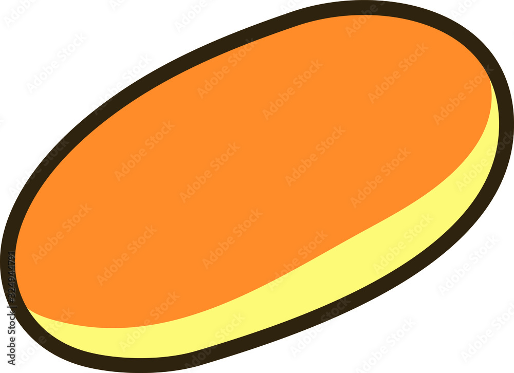 Outlined simple and plain bread Outlined simple and plain bread