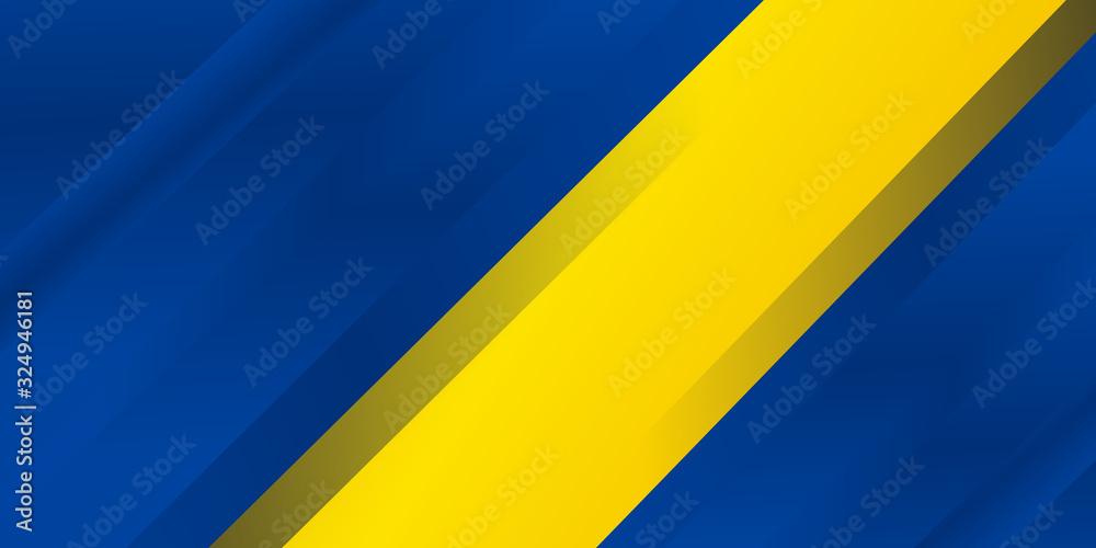 Obraz Blue yellow white abstract background geometry shine and layer element vector for presentation design. Suit for business, corporate, institution, party, festive, seminar, and talks.