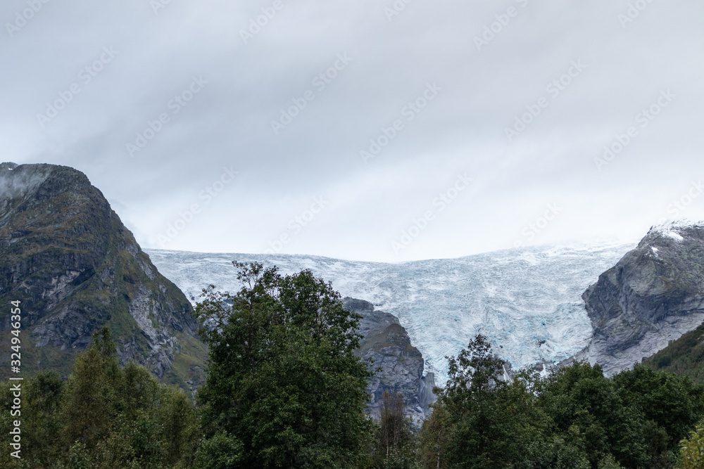 Jostedalsbreen glacier top of mountains landscape Jostedalsbreen glacier top of mountains landscape