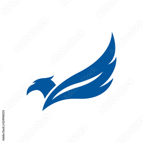 falcon logo design template vector