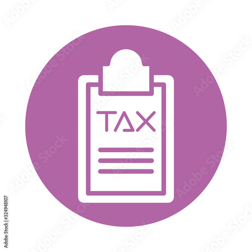 tax obligation in clipboard icon