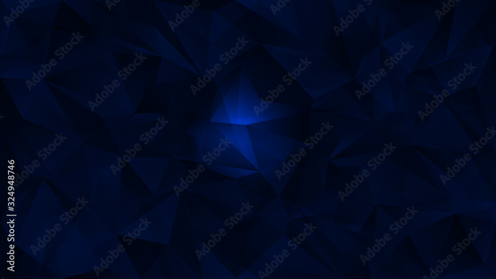 Dark blue bright in the center polygon abstract pattern Dark blue bright in the center polygon abstract pattern