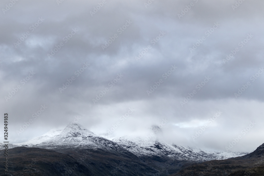 Mountain snow and rocks high peaks Norway landscape Mountain snow and rocks high peaks Norway landscape