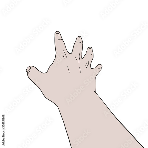 Design of realistic hand illustration
