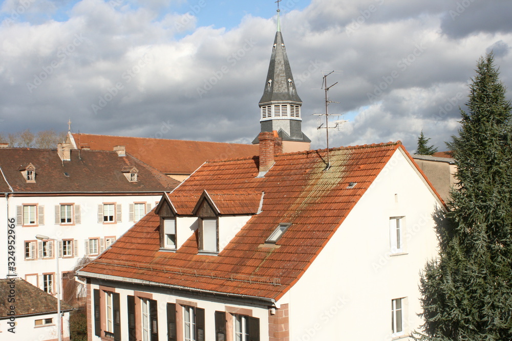Obraz premium Architektur in Haguenau. Hagenau Elsass.