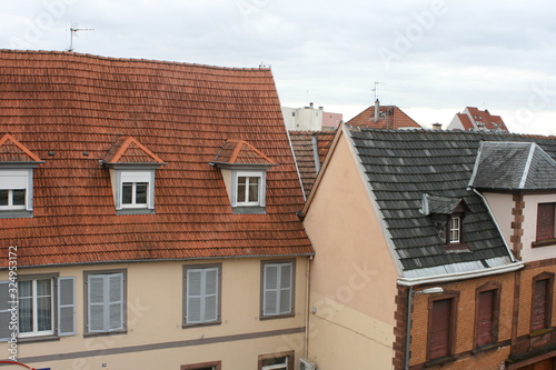 Architektur in Haguenau. Hagenau Elsass.