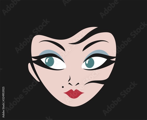 Design of elegant woman face