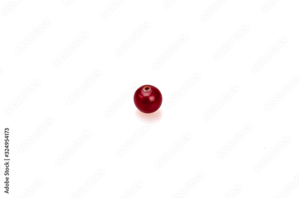 Ripe berry organic cranberry on a white background.