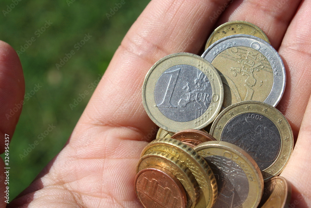 Fototapeta premium monete in euro - potere economico