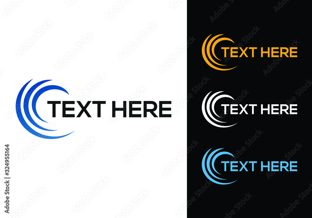 Fototapeta premium Spiral design logo. Vector abstract circle swirl logo design elements