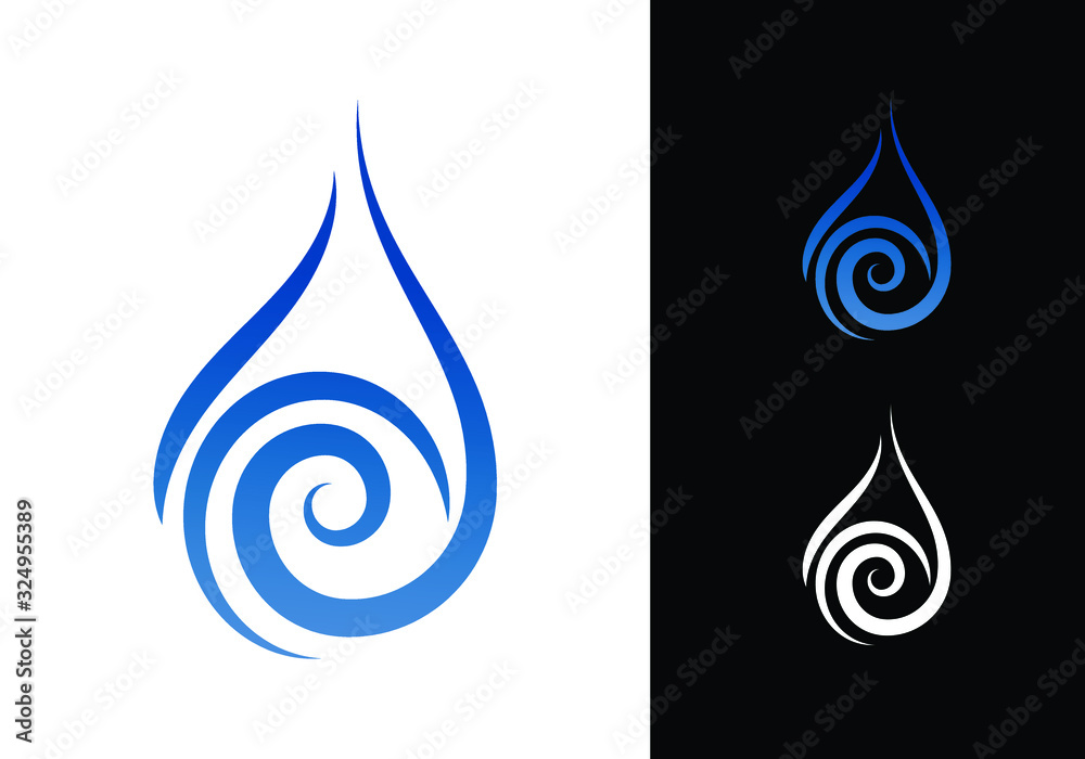 Abstract Water Drop Symbol Logo Design Template Icon Abstract Water Drop Symbol Logo Design Template Icon
