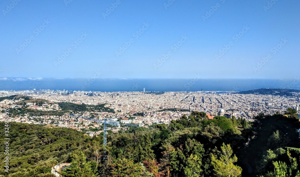 CITY OF BARCELONA VIEW FROM TIBIDABO