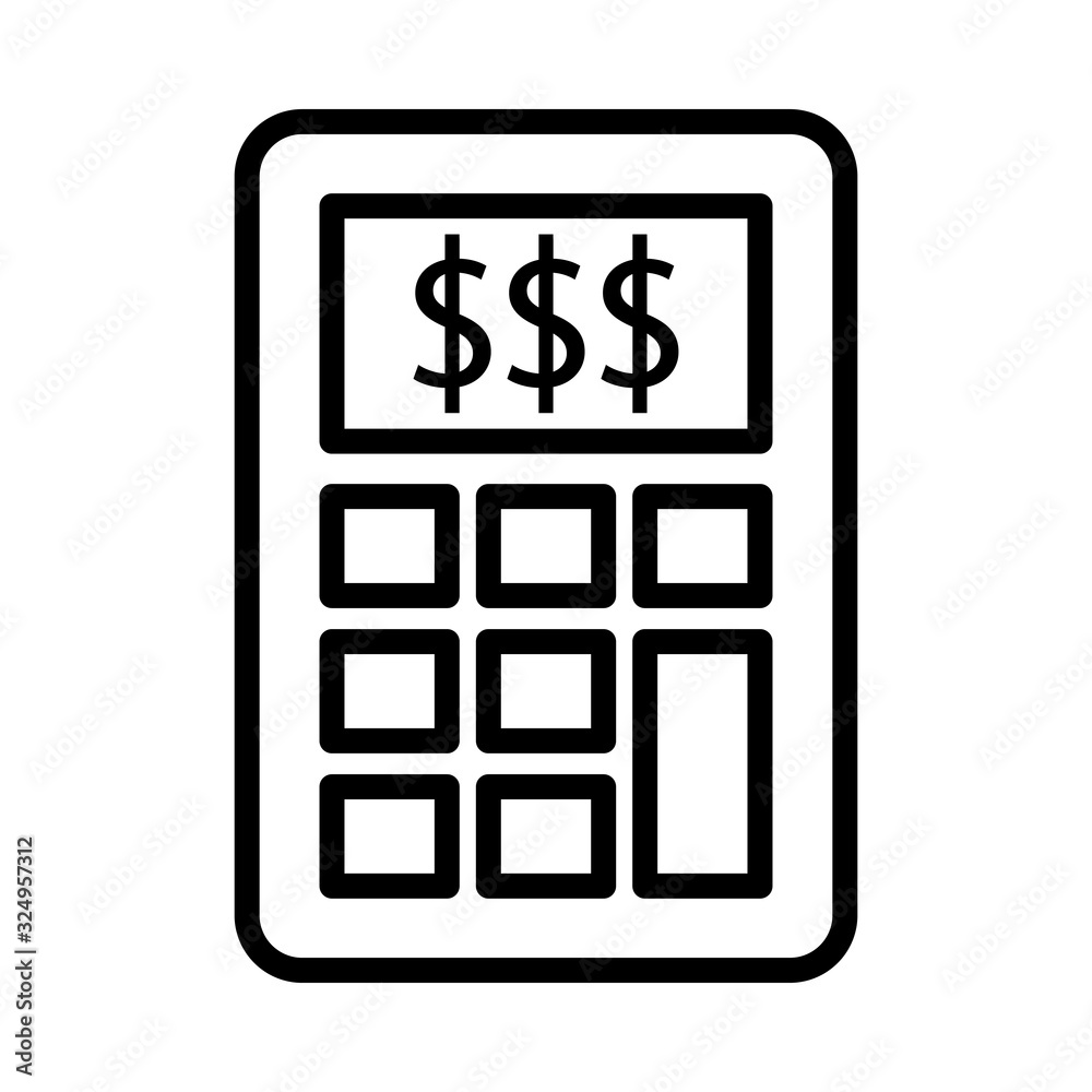 calculator math device isolated icon calculator math device isolated icon