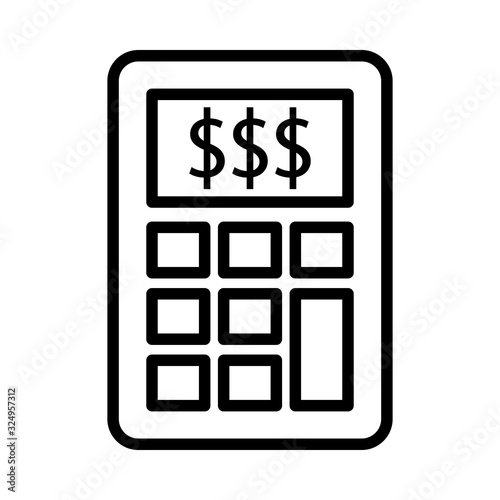 calculator math device isolated icon