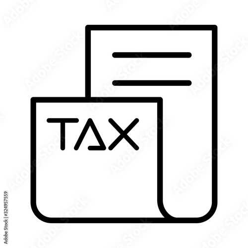 tax obligation document isolated icon
