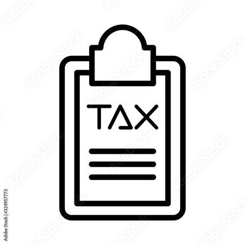 tax obligation in clipboard icon