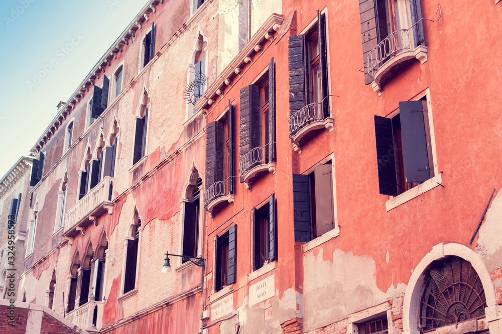 Architecture of the houses in Venice