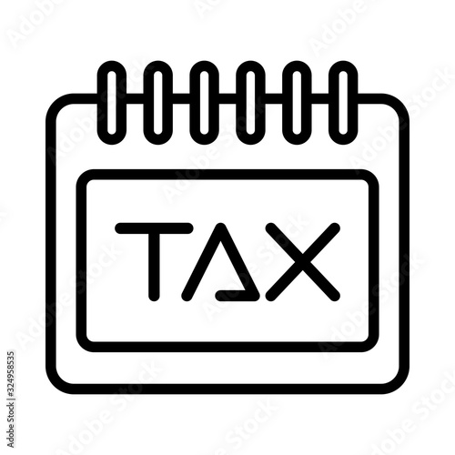 calendar with tax obligation icon