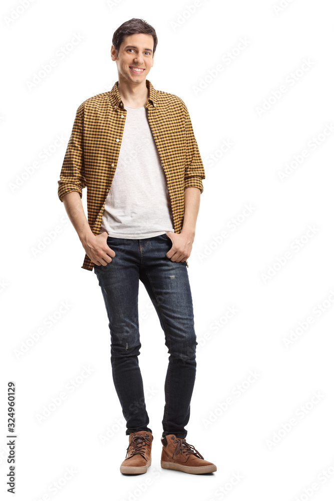 Young casual guy in a shirt posing Young casual guy in a shirt posing