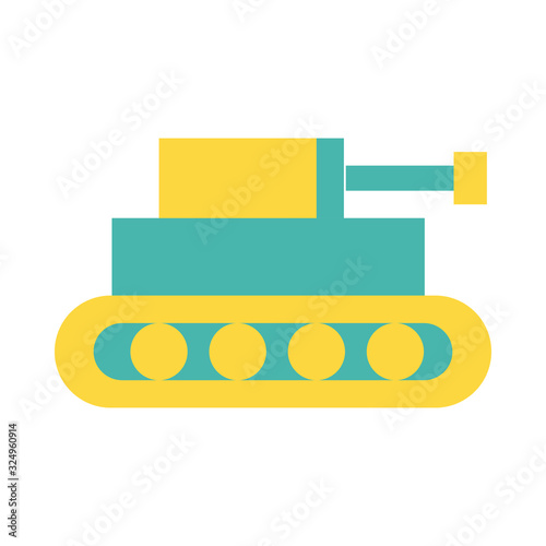 tank military force line and fill style icon